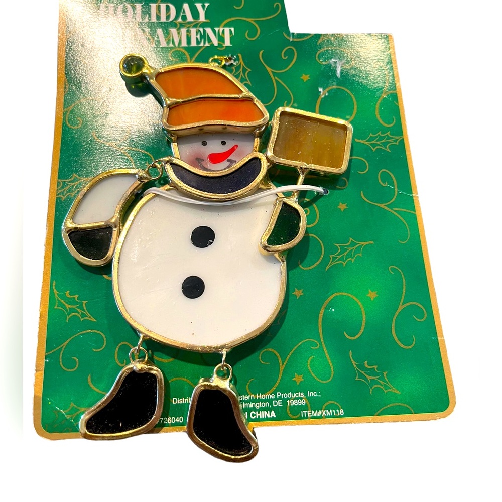 Stained Glass Christmas Ornament with Moving Limbs